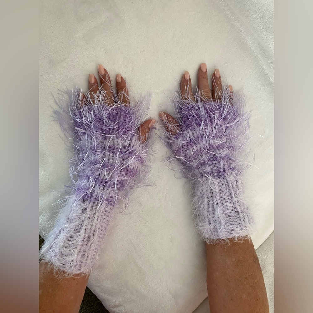 Hand Crocheted Hand Warmers View 2
